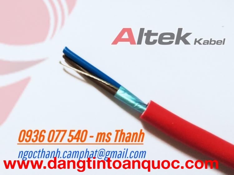 Cáp chống cháy chống nhiễu 2x1.0 MM2 - Altek Kabel - Fire resistant cable LSZH, IEC60331