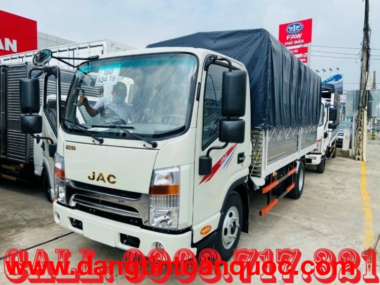 Bán xe tải Jac N350S tải trọng 3t49 thùng mui bạt dài 4m3 giá tốt 