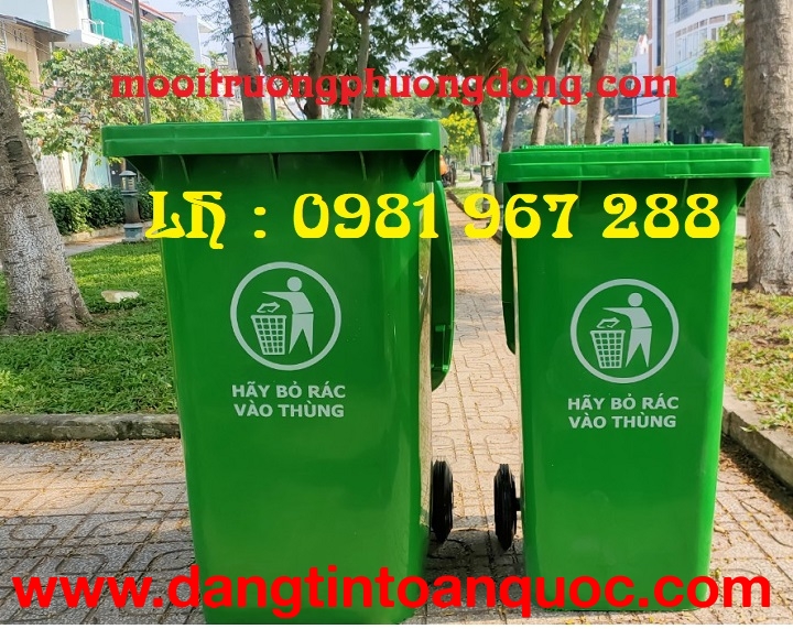 Thùng rác nhựa 120l thân thiện với môi trường