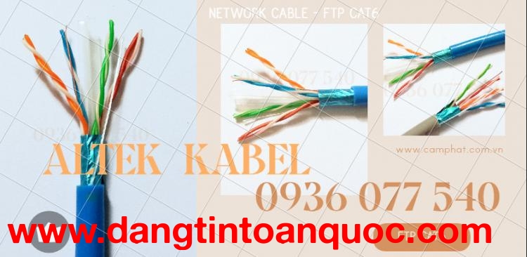 Cáp mạng chống nhiễu FTP Cat6 - Altek Kabel, 4 PR 23 AWG, Altek Kabel