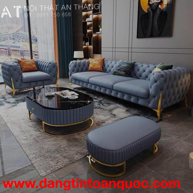 Bộ ghế sofa da tân cổ điển siêu đẹp - Chất lượng tốt - Giá rẻ nhất– AT-SF11 - 0911750868
