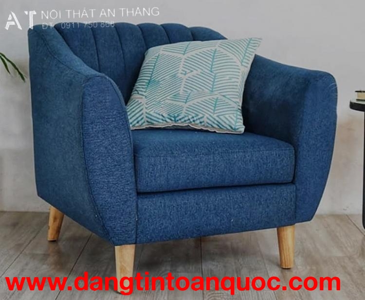 Ghế sofa đơn bọc vải chân gỗ tự nhiên – AT-SF47 - Hàng Cự Chất - Giá Cực Rẻ - 0911750868