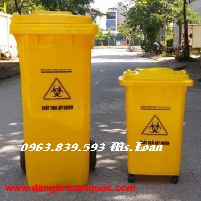 Bán thùng đựng rác nhựa HDPE 120L giá sỉ  - 0963.839.593 Loan