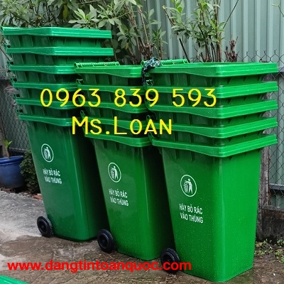Thùng rác nhựa 240L - sự lựa chọn số 1 Việt Nam - LH: 0963.839.593 Thanh Loan