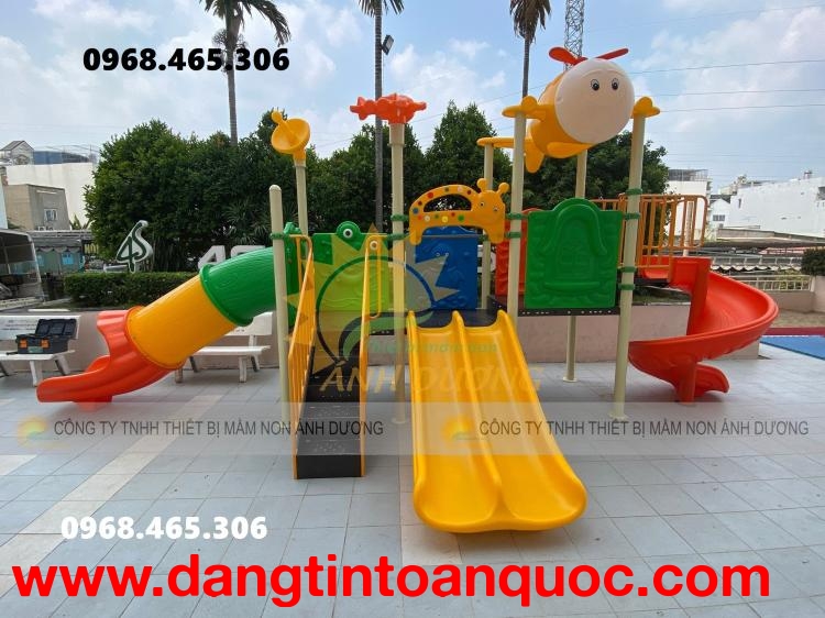 Cầu trượt liên hoàn dùng cho công viên, chung cư, khu vui chơi trẻ em