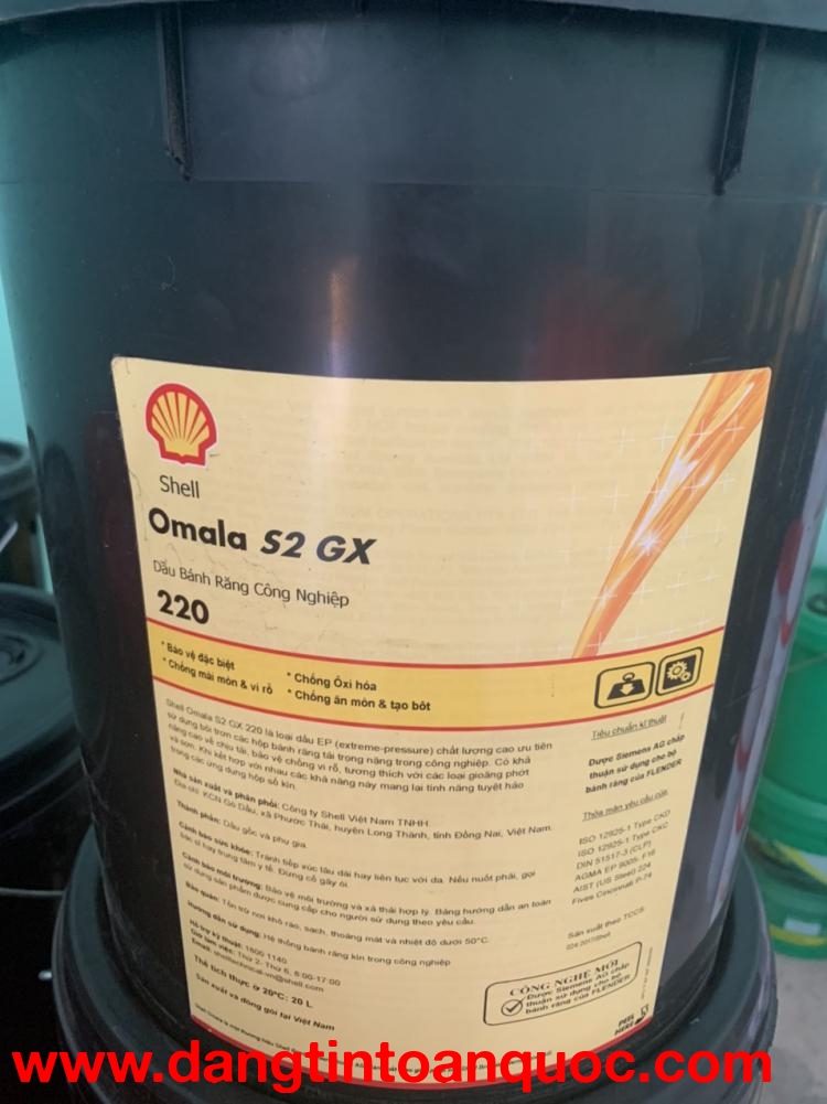 Dầu nhớt bánh răng hộp số Shell Omala S2 GX 220 - 0946.102.891