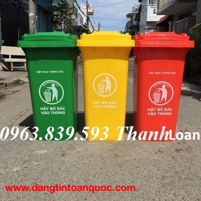 Thùng rác nhựa để trường học, thùng đựng rác công cộng giá rẻ - 0963.839.593