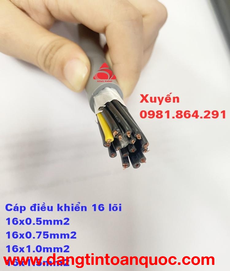 Chuyên cung cấp cáp điện điều khiển 16x1.5mm2 lõi đồng hãng Altek Kabel 