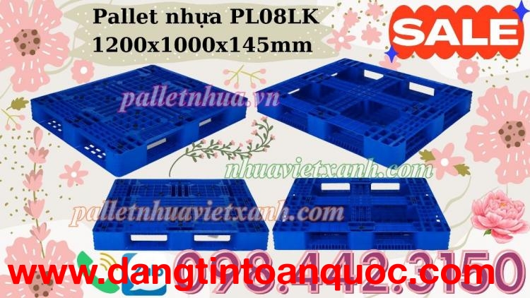 Pallet nhựa 1200x1000x145mm PL08LK giá sốc call/zalo 0984423150 Huyền