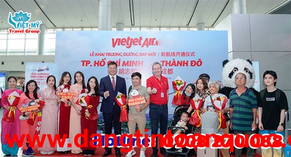 Vietjet khai trương đường bay TP.HCM – Thành Đô