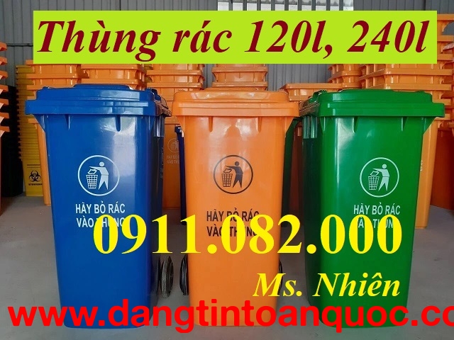  Đầu năm giảm giá thùng rác 120l 240l 660l giá rẻ vĩnh long_lh 0911082000