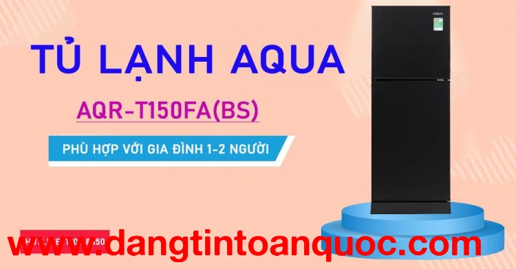 Tủ lạnh Aqua AQR-T150FA(BS) thích hợp mang gia đình 1-2 người