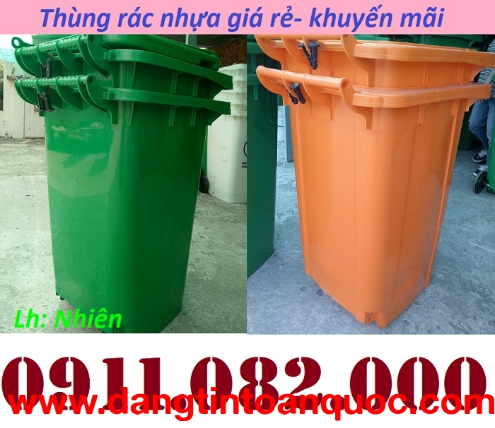  Nơi chuyên cung cấp thùng rác giá rẻ- sỉ thùng rác 120l 240l 660l- lh 0911082000