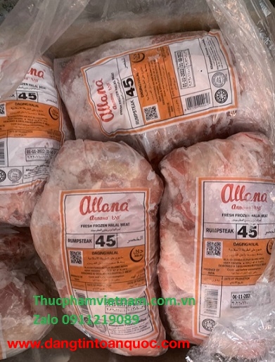 Thịt trâu đông lạnh nhập khẩu – Nạc mông trâu Allana