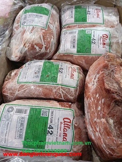 Thịt quả mông – thịt đùi gọ 42 trâu Ân Độ đông lạnh nhập khẩu (nguyên thùng)