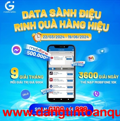 Data sành điệu - Rinh quà hàng hiệu gói cước mobifoneGo