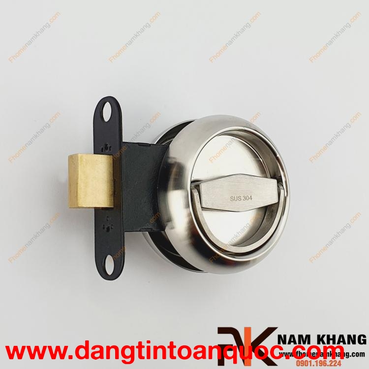 Khóa âm cửa mở bằng inox cao cấp màu ghi xước NK567H-GX | F-Home NamKhang