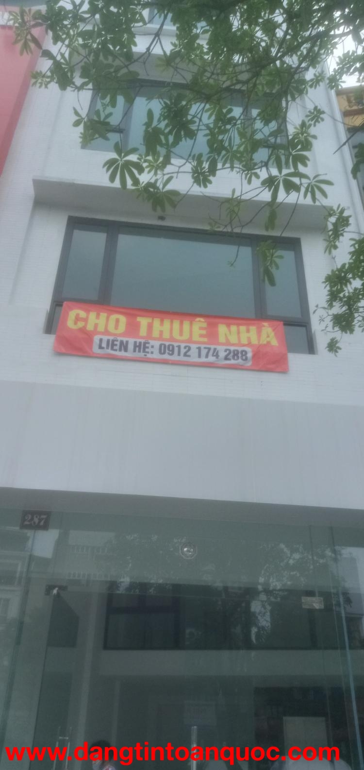 Cho thuê nhà mặt phố số 287 phố Trần Khát Chân, quận Hai Bà Trưng. 