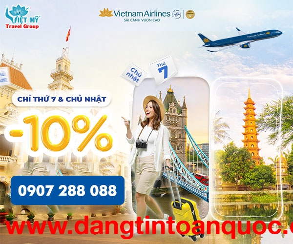 Vietnam Airlines giảm 10% giá vé bay đi London