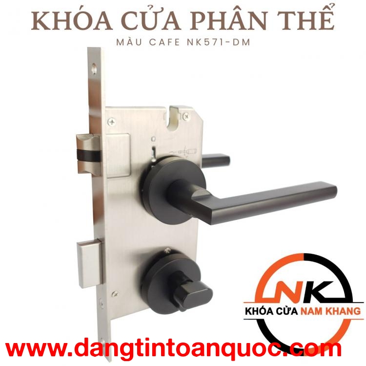 Khóa cửa phân thể màu đen mờ cho cửa phòng NK571-DM | F-Home NamKhang