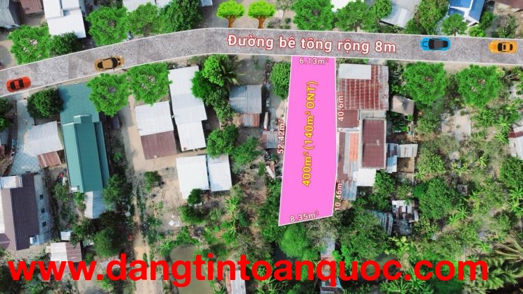 Đất thổ cư rộng 400m chỉ 399tr tại xã Khánh Nam huyện Khánh Vĩnh tỉnh Khánh Hòa Vùng ven Nha Trang