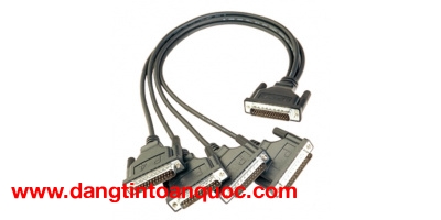 CBL-M44M25x4-50: DB44 male to 4 DB25 male serial cable, 50 cm